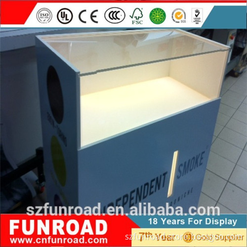 2016 new design wooden display showcase for wine store designs
